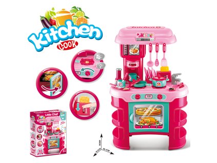 Kuchyňka růžová - světlo,zvuk