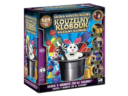 Škola kouzel - Kouzelný klobouk 125 triků + Dárek v hodnotě 250Kč