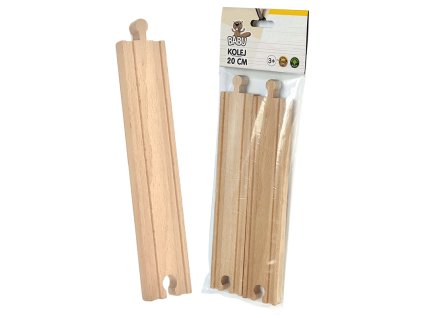 BABU vláčky - Kolej rovná 20 cm, 2ks