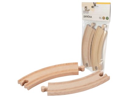 BABU vláčky - Kolej zatáčka 17 cm, 2 ks