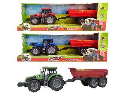 FARM SERVICE - Traktor s valníkem na obilí se zvuky a světly