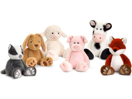 KEEL SF6338 Zvířátka z farmy k objemutí 25 cm - 6 druhů