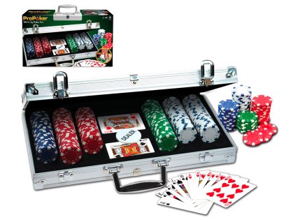 Pokerová sada ProPoker 300 s žetony 11,5g v hliníkovém kufříku