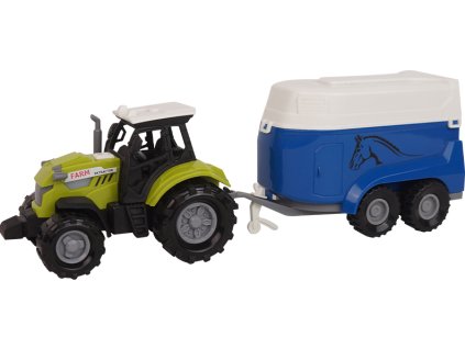 FARM SERVICE - Traktor s přívěsem na koně se zvuky a světly