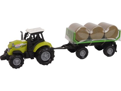 FARM SERVICE - Traktor s valníkem na seno se zvuky a světly