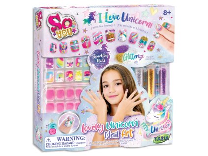 TASIA - Velká sada nalepovací nehty Jednorožec