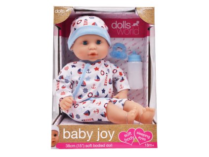 Dolls World - Panenka baby joy 38 cm - kluk