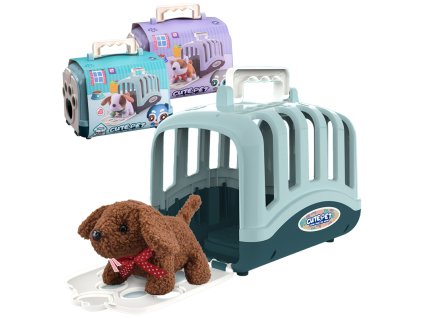 Plyšový mazlíček v přepravce - sada 15 ks