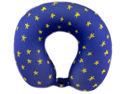 Záhlavník s potiskem a paměťovou pěnou - modrý