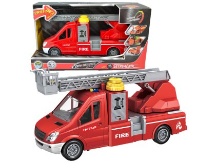 CITY SERVICE CAR - 1:14 Hasičská dodávka s žebříkem a pumpou