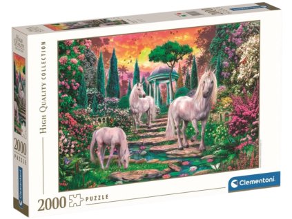 Clementoni - Puzzle 2000 Klasičtí zahradní jednorožci