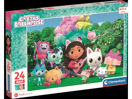 Clementoni - Puzzle Gábinin kouzelný domek Na zahradě MAXI 24 dílků