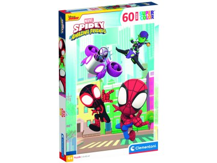 Clementoni - Puzzle Maxi 60 Marvel: Spidey a jeho úžasní přátelé