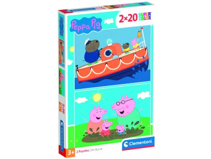 Clementoni - Puzzle 2x20 Prasátko Peppa