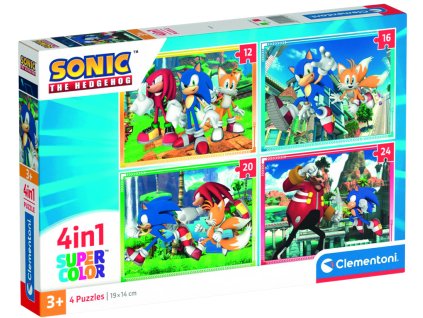 Clementoni - Puzzle 4v1 Sonic (12+16+20+24 dílků)