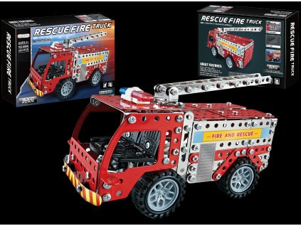 Kovová stavebnice Hasičské auto 292 dílků