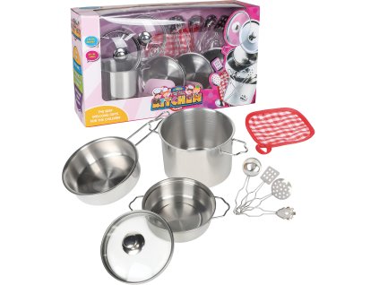 Sada kovových hrnců s příslušenstvím 11 dílů