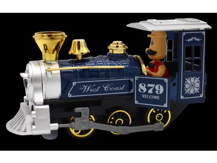 Kovová Lokomotiva se zvukem a světlem