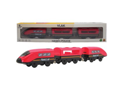 BABU vláčky - Vlak Hasiči s vagóny na baterie