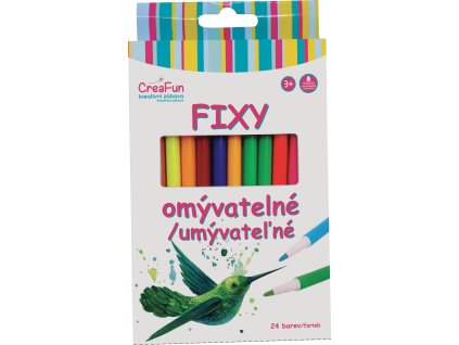 CreaFun - Fixy omyvatelné 24 barev