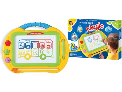 Kreslící tabulka kufřík žlutý 2v1 Magic