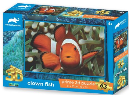 PRIME 3D PUZZLE - Ryba Kloun 63 dílků 10714