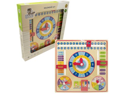 BABU - Dřevěný kalendář 6v1
