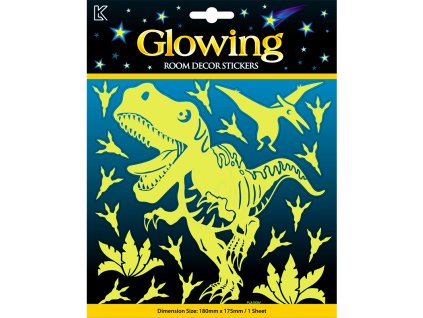 Svítící samolepky s GLITRY - DINO