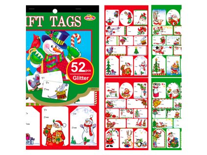 Vánoční samolepky album 52 ks