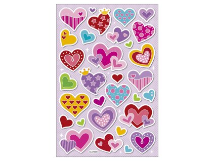 Samolepky 30 ks - SRDÍČKA