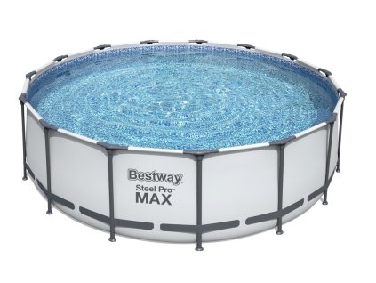 BESTWAY 56438 - Bazén s konstrukcí 457 x 122m světle šedý + kartušová filtrace