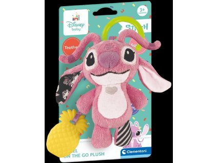 Baby Clementoni - Plyšové chrastítko s úchytem - Stitch Angel
