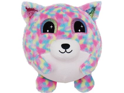 Nafukovací plyšový kamarád - Medvídek strakatý 23 cm