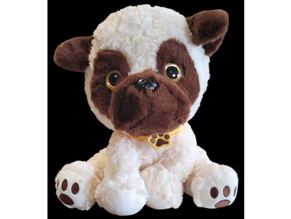 PLYŠÁKOV - Sedící pejsek s obojkem 20 cm