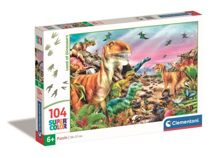 Clementoni - Puzzle 104 země dinosaurů