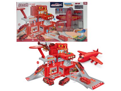 Hasičský SET garáž s autem měnící barvu