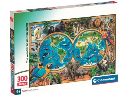 Clementoni - Puzzle 300 Úžasný svět zvířat