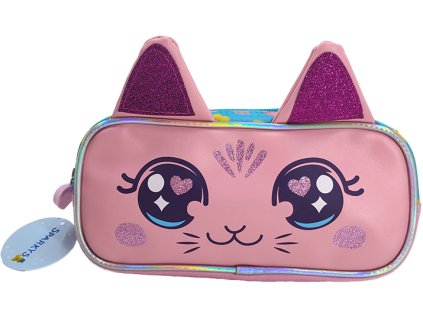 Penál Růžová Kočka 22,5 cm