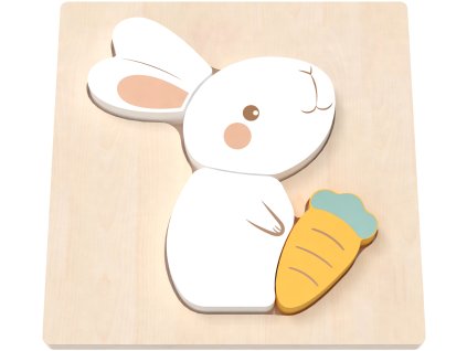BABU - Ručně vyráběné puzzle - Králíček