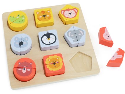 BABU - Dřevěné puzzle SAFARI pro nejmenší