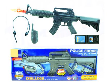 POLICIE - Samopal s vysílačkou set 4 ks
