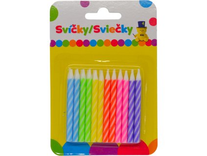 Narozeninová svíčka BAREVNÁ 24ks