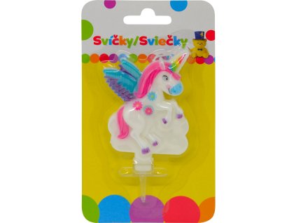 Narozeninová svíčka s JEDNOROŽCEM a držákem