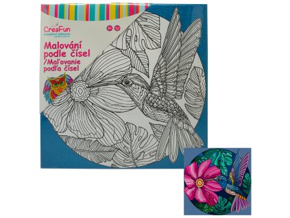 Malování na plátno - Kolibřík 30 x 30 cm