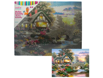 Diamantové malování - Kouzelná zahrádka 40 x 50 cm