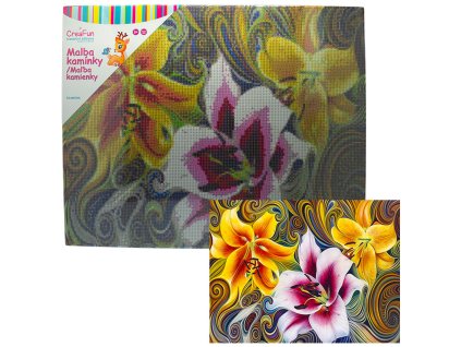 Diamantové malování - Kytky 40 x 50 cm