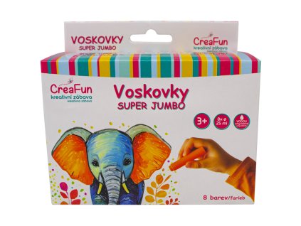 CreaFun - Voskovky Super Jumbo 8 barev