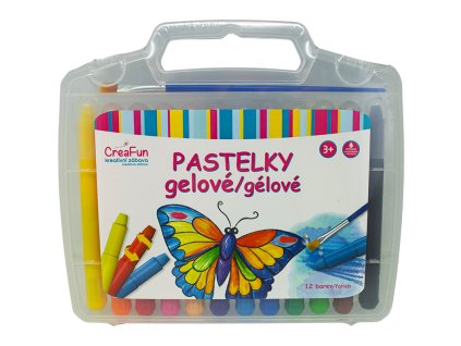 CreaFun - Gelové omyvatelné pastelky 12 barev
