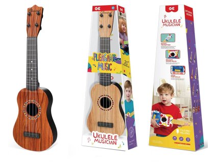 Klasická kytara s imitací dřeva velikost 21 palců - nylonové černé struny