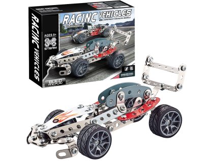 Kovová stavebnice 146 ks - Závodní auto